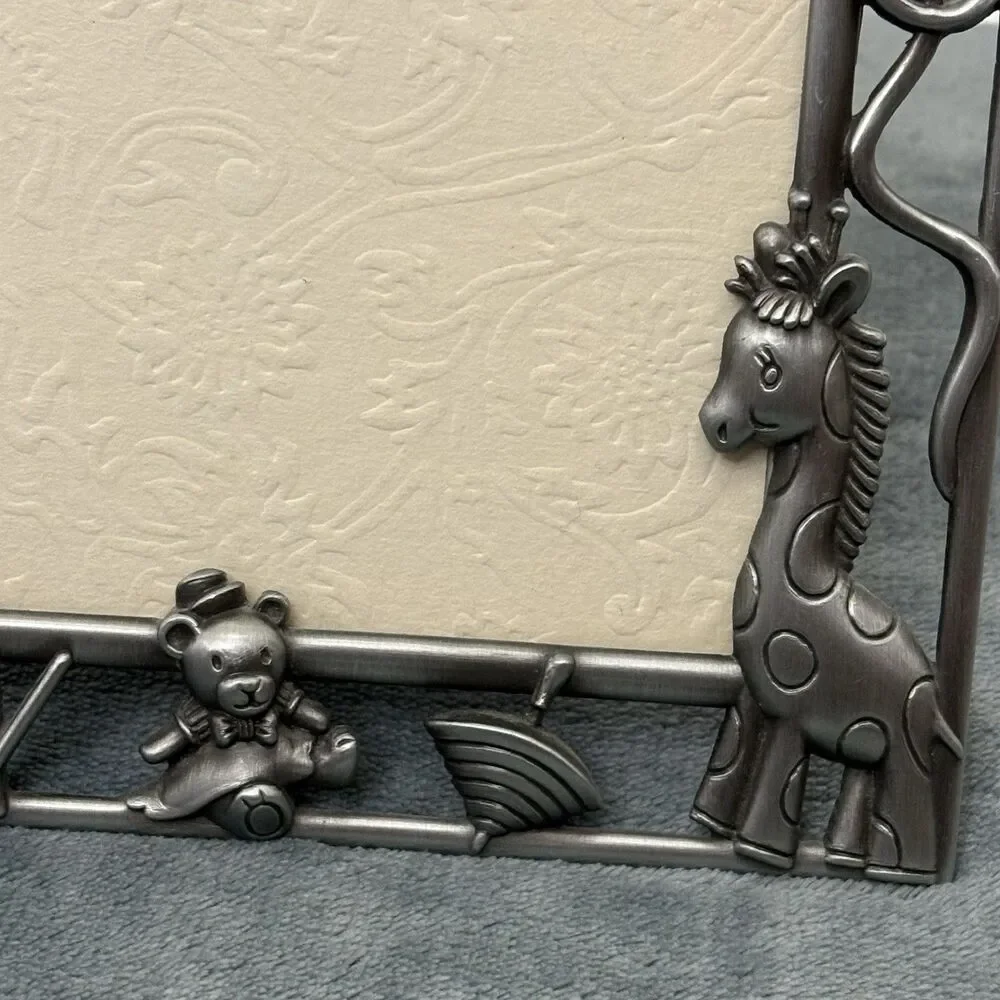 HomeTrends Baby Photo Frame Pewter Landscape Orientation